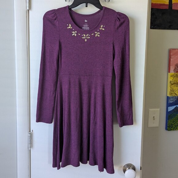 SO Purple Dress Girls Size Large (10/12) - Picture 1 of 5